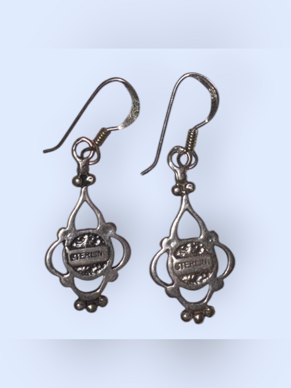 Sterling Silver Turquoise Drop Earrings - Picture 5 of 6